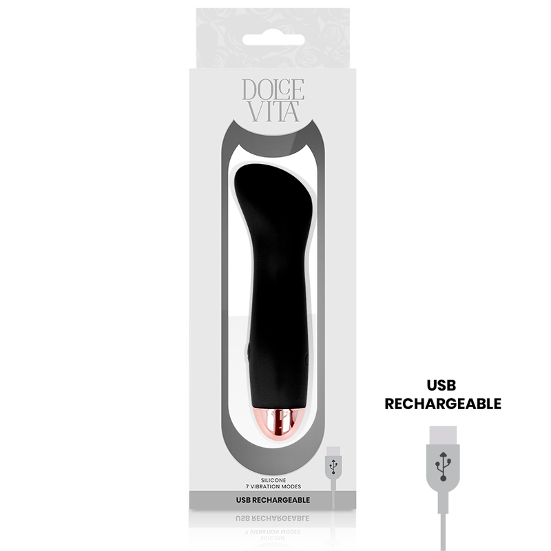 Comprar DOLCE VITA Vibrador Recargable One Negro – Diseño Elegante Con 7 Velocidades Para Placer Personalizado-Noxtic