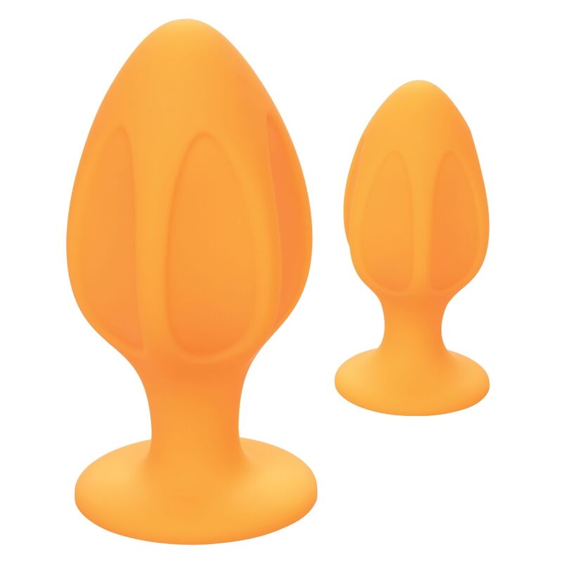 Comprar CALEXOTICS Cheeky Plugs Anales Naranja – Plugs Con Textura Individual Y Base Con Ventosa Para Uso Seguro-Noxtic