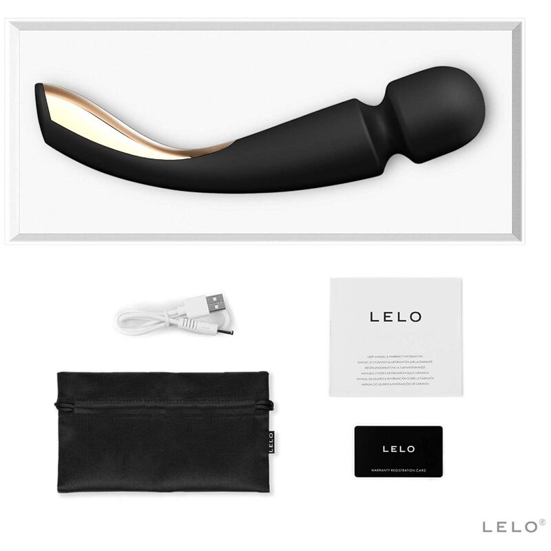 Comprar LELO Smart Medium Wand 2 Negro – Masajeador Ergonomico Para Placer Intimo-Noxtic