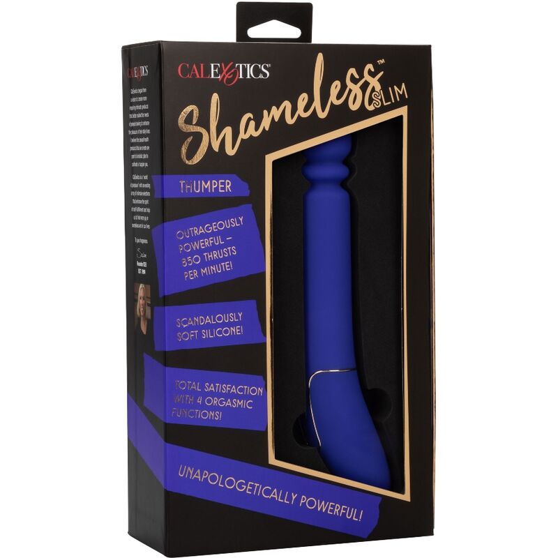 Comprar CALEXOTICS Shameless Slim Thumper Azul – Masajeador De Lujo Con Diseño Elegante Y Potente-Noxtic