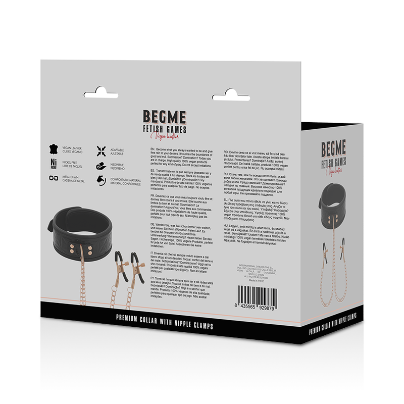Comprar BEGME Black Edition Collar Con Cadenas – Diseño Elegante En Neopreno Para Estimulación Sensorial-Noxtic