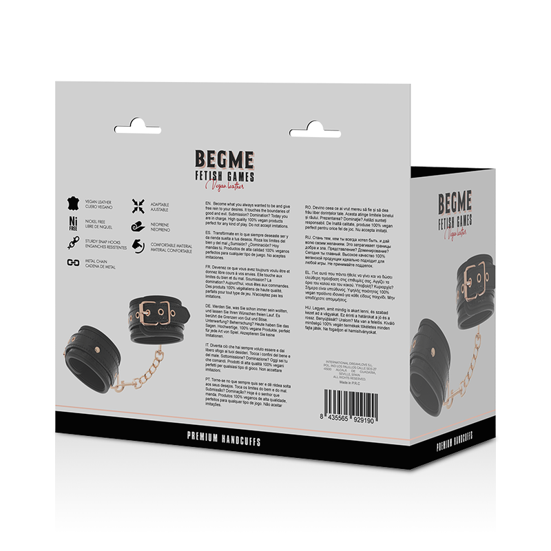 Comprar BEGME Black Edition Esposas Para Manos – Diseño Confortable Con Forro De Neopreno-Noxtic