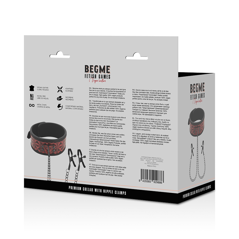 Comprar BEGME Collar Rojo Con Cadenas – Diseño Elegante Para Exploración Sensorial-Noxtic