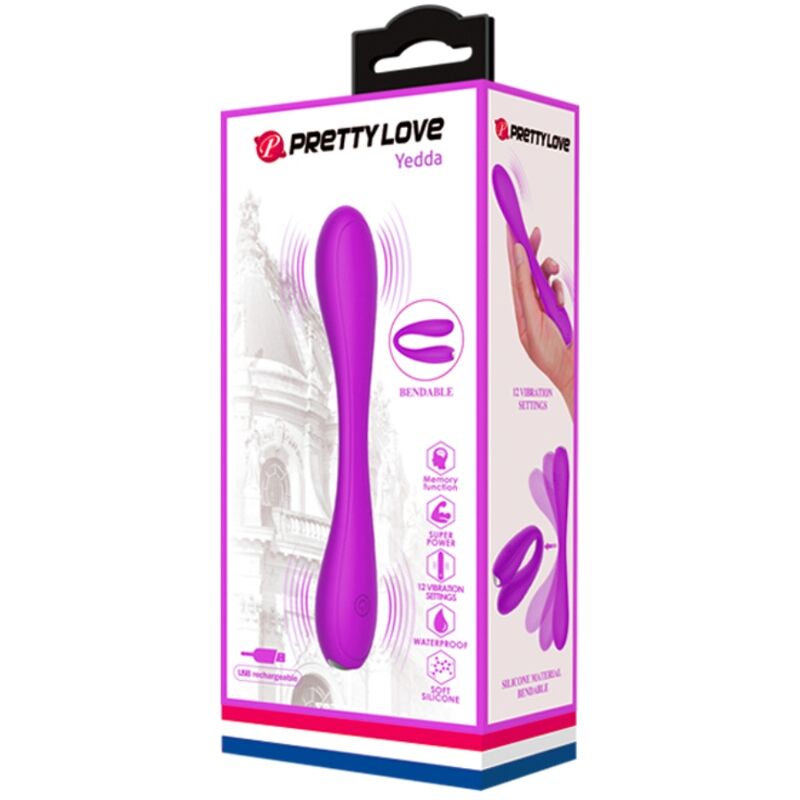 Comprar PRETTY LOVE YEDDA Vibrador Flexible – Estimulador Ergonomico Con 12 Modos De Vibración-Noxtic