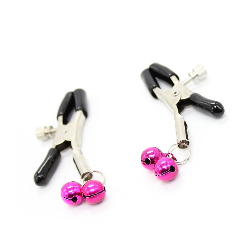 Comprar OHMAMA FETISH Pinzas Pezones Con Cascabel Rosa – Estimulación Divertida Con Diseño Elegante-Noxtic