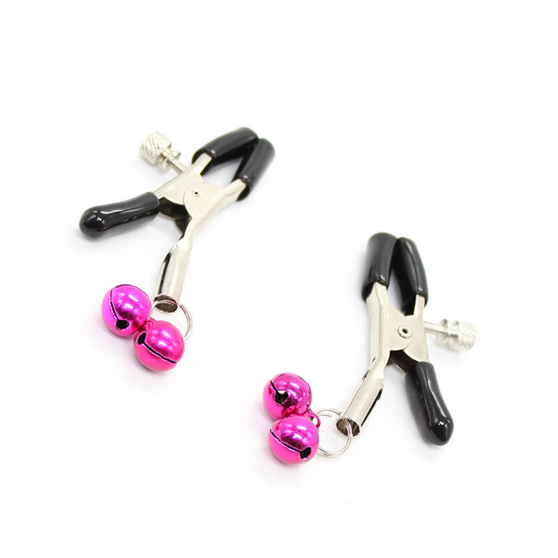 Comprar OHMAMA FETISH Pinzas Pezones Con Cascabel Rosa – Estimulación Divertida Con Diseño Elegante-Noxtic
