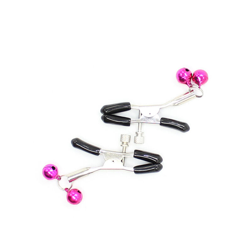 Comprar OHMAMA FETISH Pinzas Pezones Con Cascabel Rosa – Estimulación Divertida Con Diseño Elegante-Noxtic
