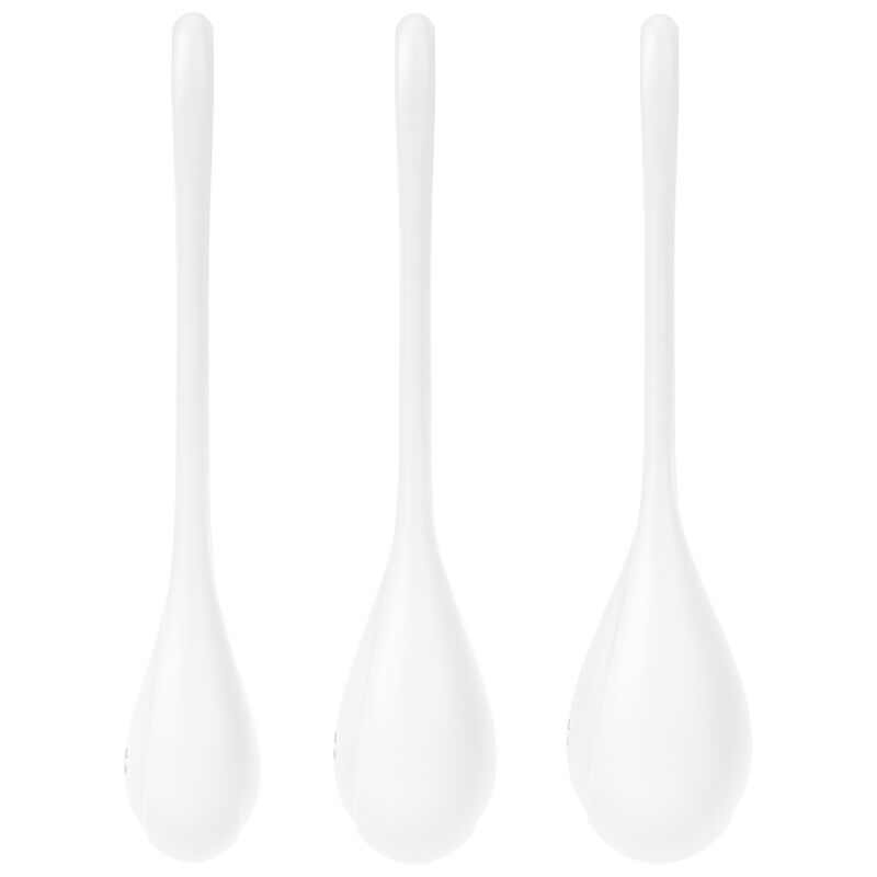 Comprar SATISFYER Yoni Power 1 Kit De Entrenamiento Blanco – Fortalece Los Músculos Del Suelo Pélvico Con Diseño Moderno-Noxtic