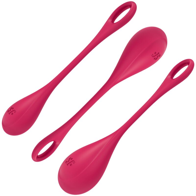 Comprar Satisfyer Yoni Power 1 Kit De Entrenamiento Rojo – Fortalece Los Músculos Con Diseño Ergonómico De Silicona Médica-Noxtic