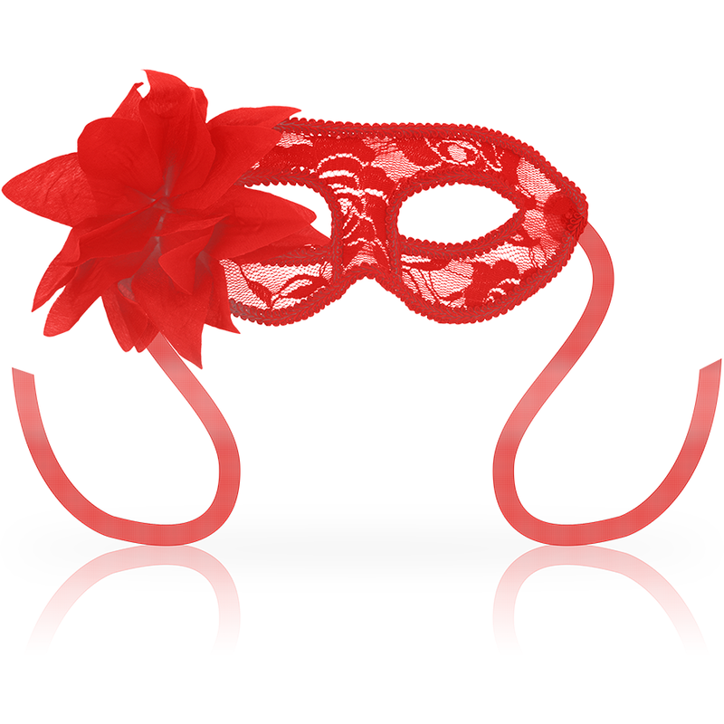 Comprar OHMAMA Máscara Antifaz Con Encajes Y Flor Roja – Diseño Elegante Para Aumentar La Sensualidad-Noxtic