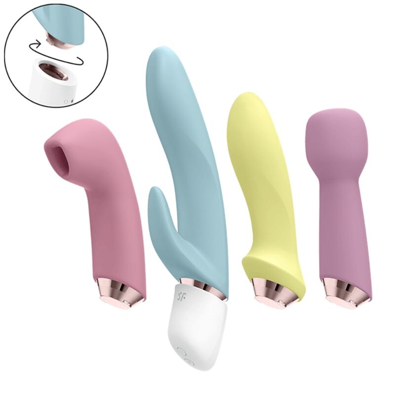 Comprar Satisfyer Marvelous Four Set – Vibrador Versátil Con Bases Intercambiables-Noxtic
