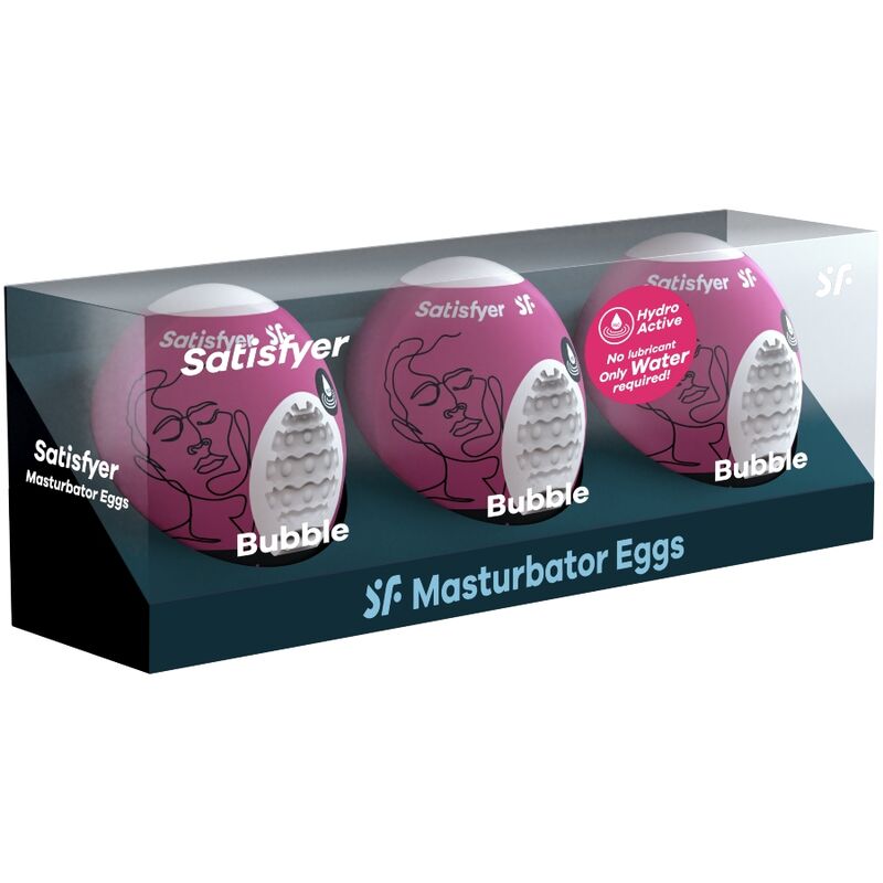 Comprar Satisfyer 3 Huevos Masturbadores Bubble – Material Hydro-Active Para Experiencia Sensorial Innovadora-Noxtic