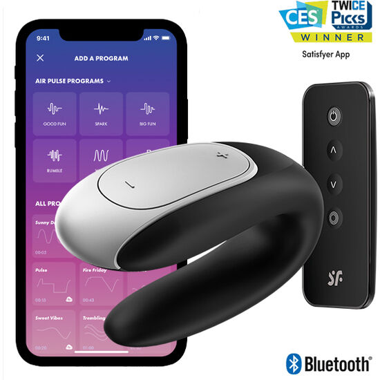 Comprar Satisfyer Double Fun Negro – Vibrador Recargable Con Diseño Innovador Para Parejas-Noxtic