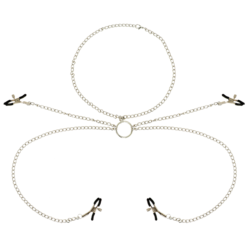Comprar OHMAMA FETISH Pinzas Para Pezones Con Collar De Cadenas – Diseño Elegante Para Explorar Nuevas Sensaciones-Noxtic