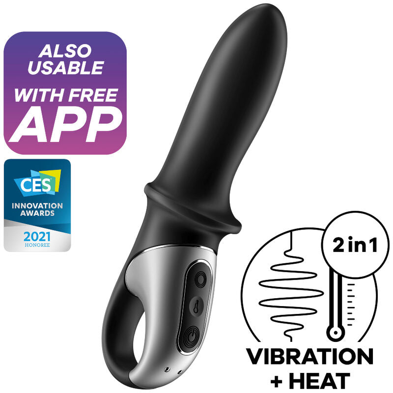 Comprar Satisfyer Hot Passion Vibrador Anal Negro – Vibrador Recargable Con Función De Calor Para Experiencia Sensorial-Noxtic