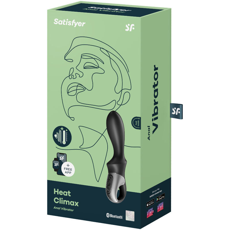 Comprar Satisfyer Heat Climax Vibrador Anal Negro – Vibraciones Intensas Con Función De Calentamiento-Noxtic