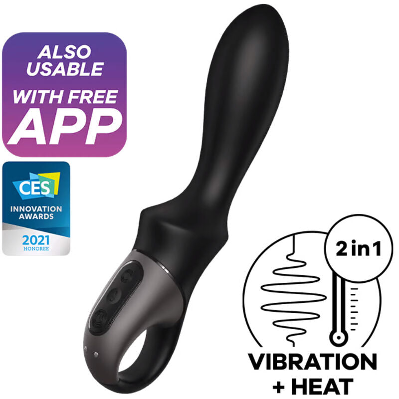 Comprar Satisfyer Heat Climax Vibrador Anal Negro – Vibraciones Intensas Con Función De Calentamiento-Noxtic