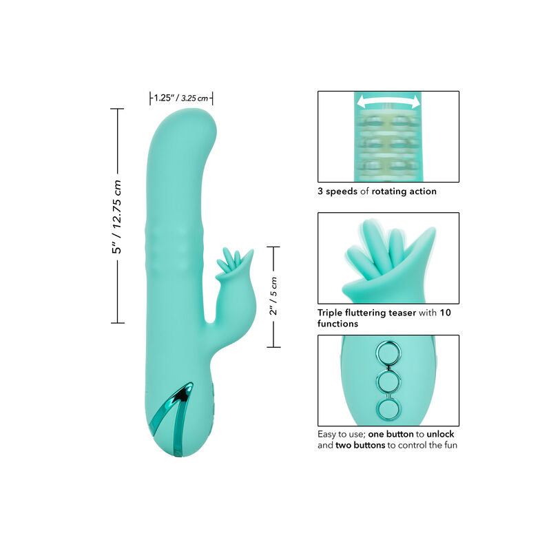 Comprar CALEXOTICS Bel Air Bombshell Verde Claro – Vibrador Recargable Con Diseño Ergonómico Para Placer Intimo-Noxtic