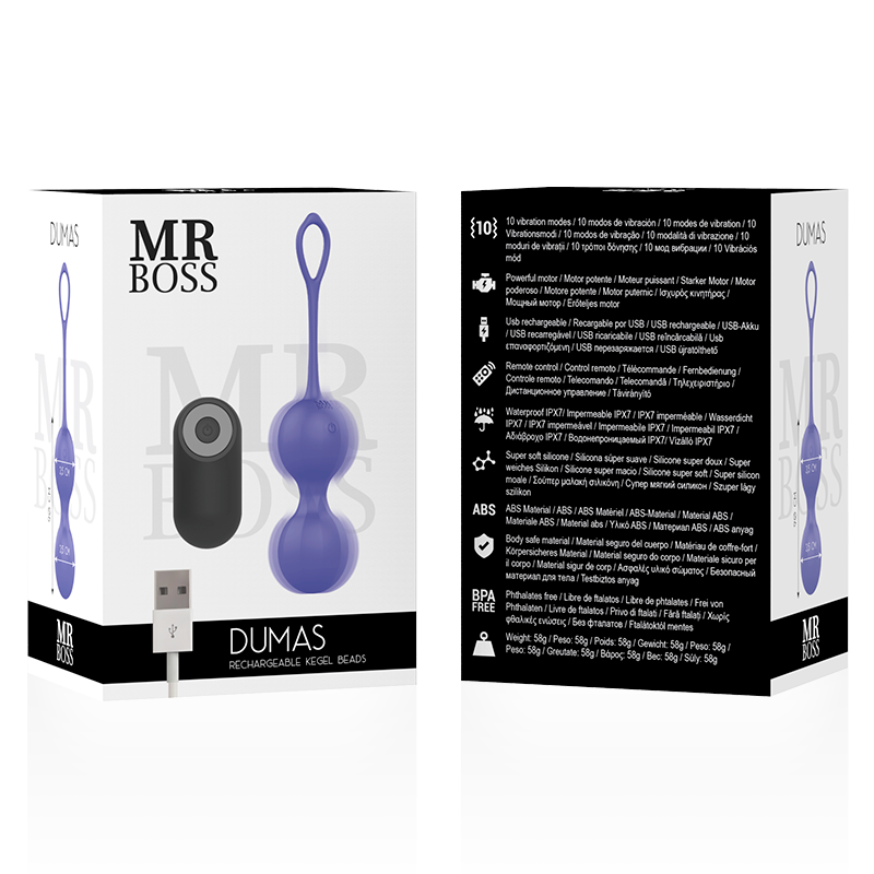 Comprar MR BOSS Dumas Kegel Bolas Vibradoras – Diseño Elegante Con Control Remoto Para Bienestar Intimo-Noxtic