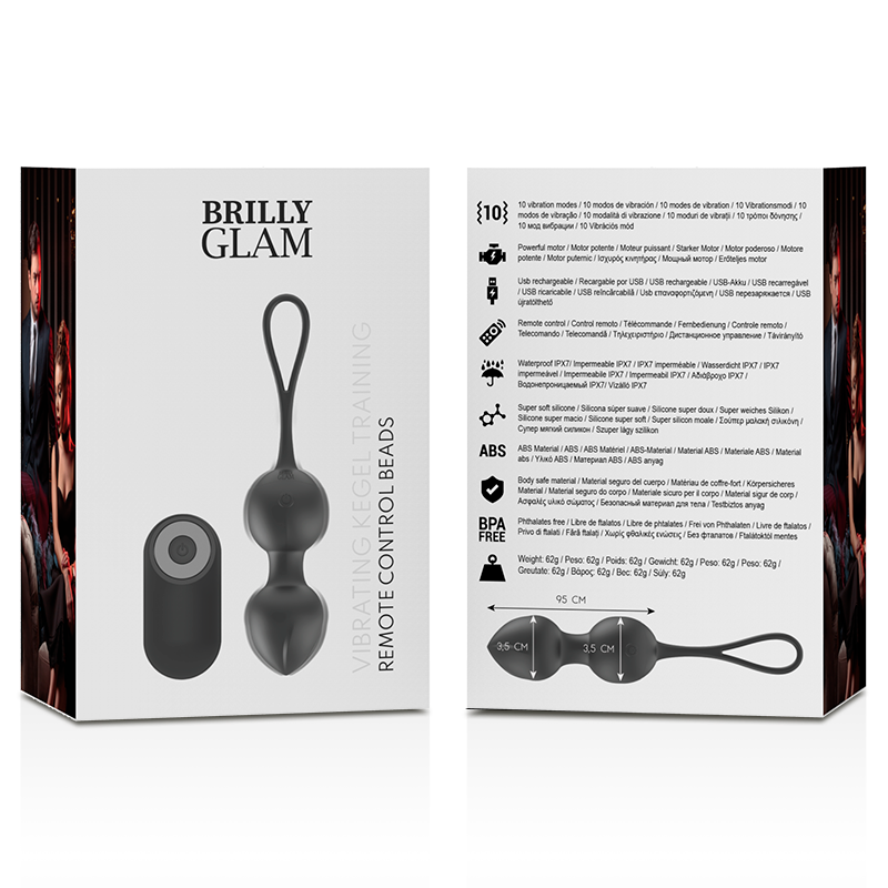 Comprar BRILLY GLAM Perlas Kegel Vibratorias – Control Remoto Para Placer Personalizado-Noxtic
