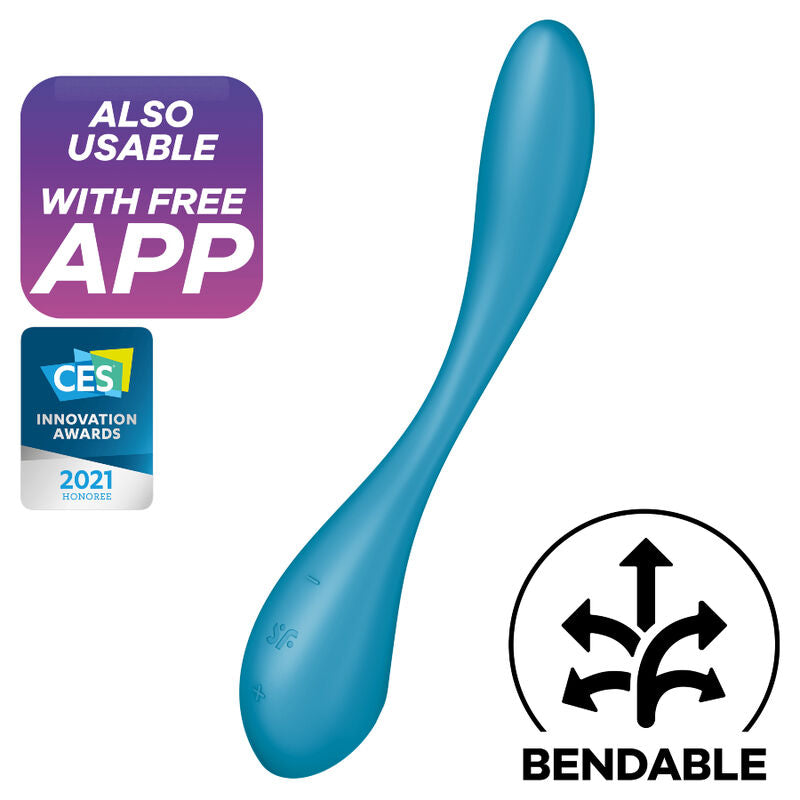 Comprar Satisfyer G-Spot Flex 5 Multi Vibrador Azul – Diseño Innovador Para Placer Personal-Noxtic