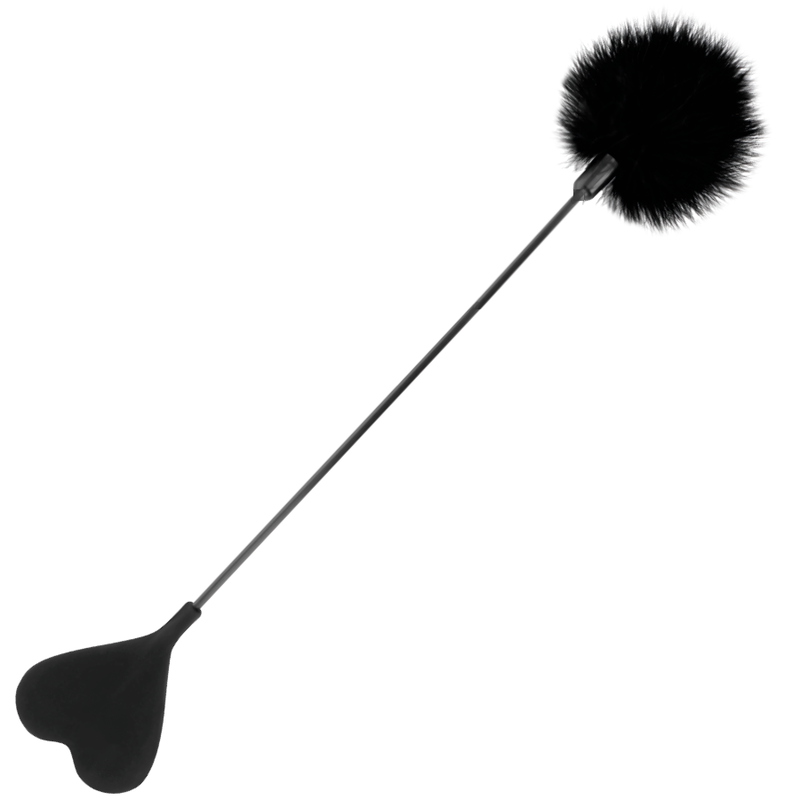 Comprar DARKNESS Fusta Con Pluma Negra 40 Cm – Estimulador Doble Cara Para Nuevas Experiencias-Noxtic