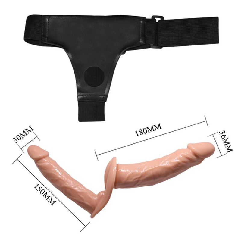 BAILE - ULTRA PASSIONATE HARNESS DOBLES DILDOS CON ARNÉS-BAILE HARNESS COLLECTION-Noxtic