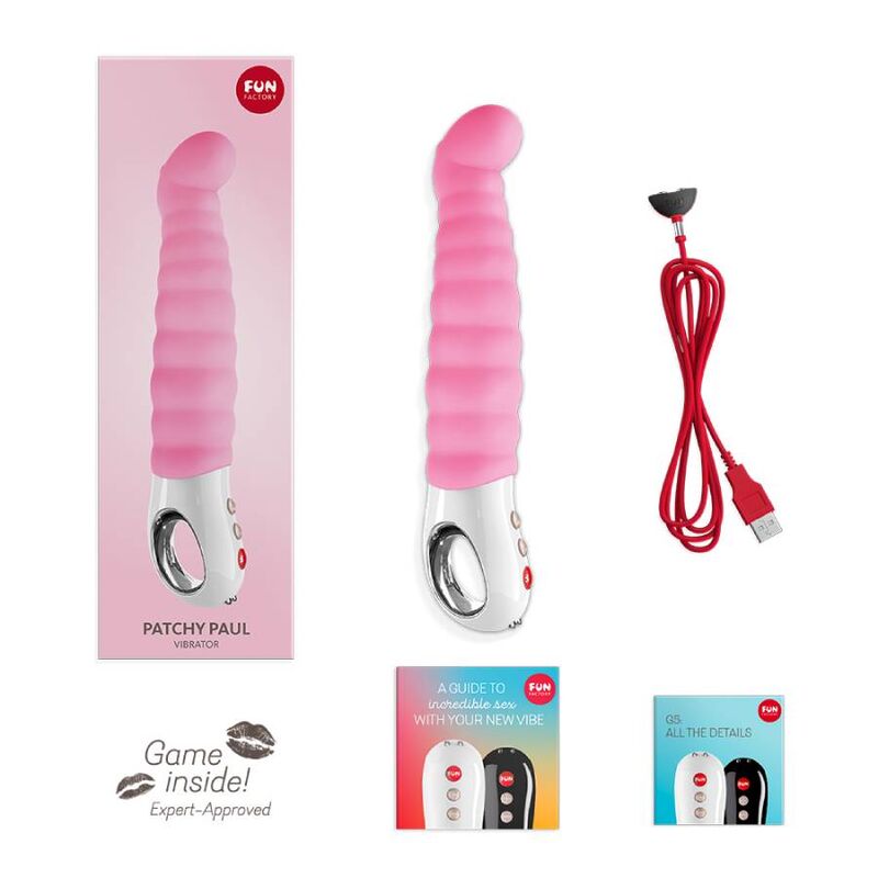 Comprar FUN FACTORY Patchy Paul G5 G-Spot Vibrador Candy Rose – Vibrador Recargable 100 Por Ciento Impermeable Con Diseño Elegante-Noxtic