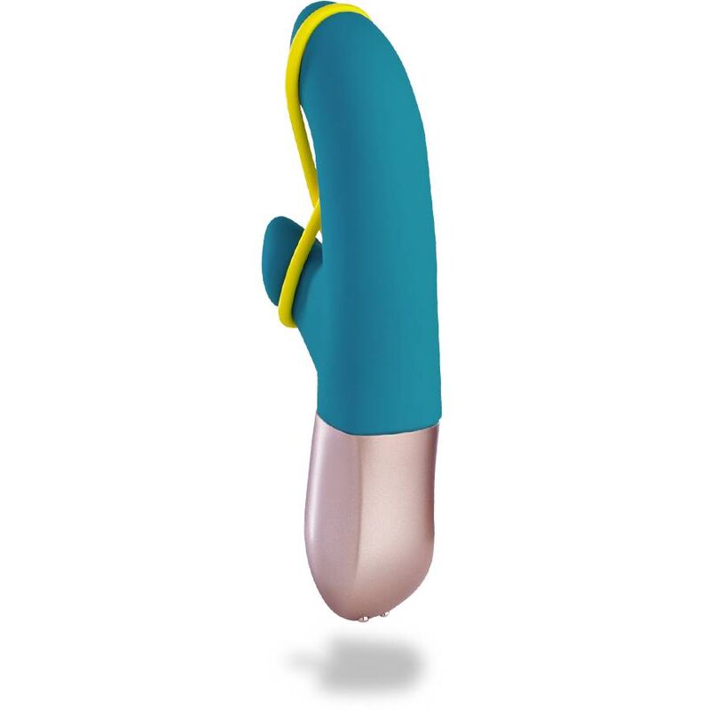 Comprar FUN FACTORY Amorino Mini Vibrador Petrol Y Amarillo Neon – Vibrador Recargable Con Banda De Estimulación Innovadora-Noxtic