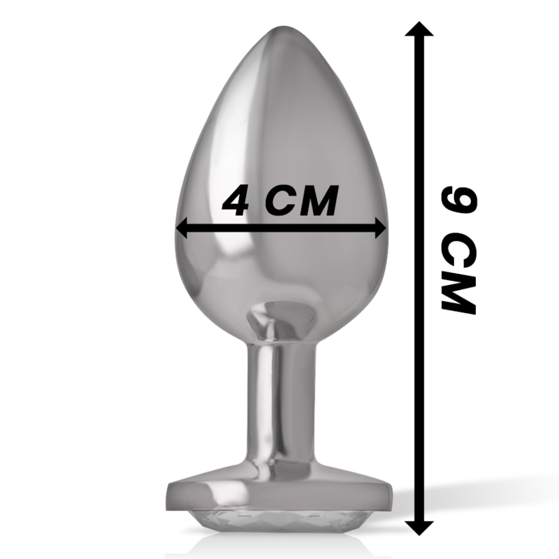 Comprar INTENSE Plug Anal Metal Aluminio Con Cristal Plata Talla L – Diseño Elegante Para Exploración Con Estilo-Noxtic
