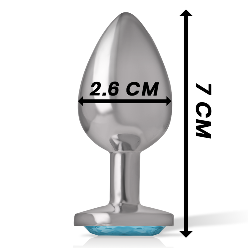 Comprar INTENSE Plug Anal Metal Con Cristal Azul Talla S – Diseño Elegante Para Estimulación Sensorial Única-Noxtic