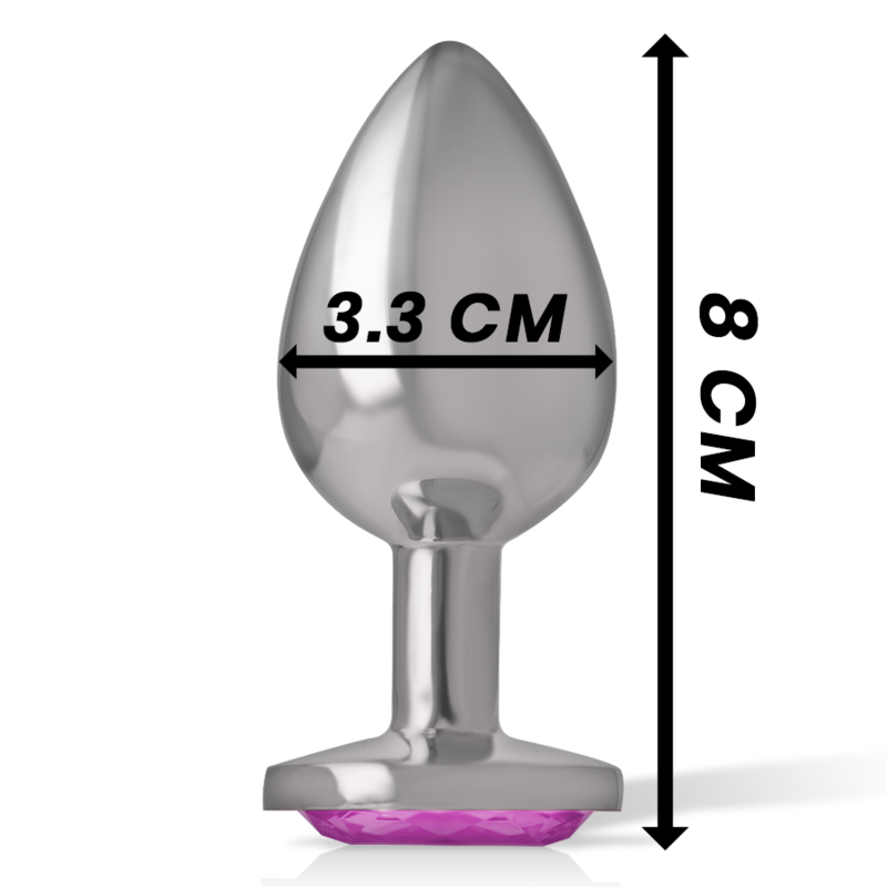 Comprar INTENSE Plug Anal Metal Con Cristal Rosa Talla M – Diseño Elegante Para Estimulación Sensible y Glamour-Noxtic