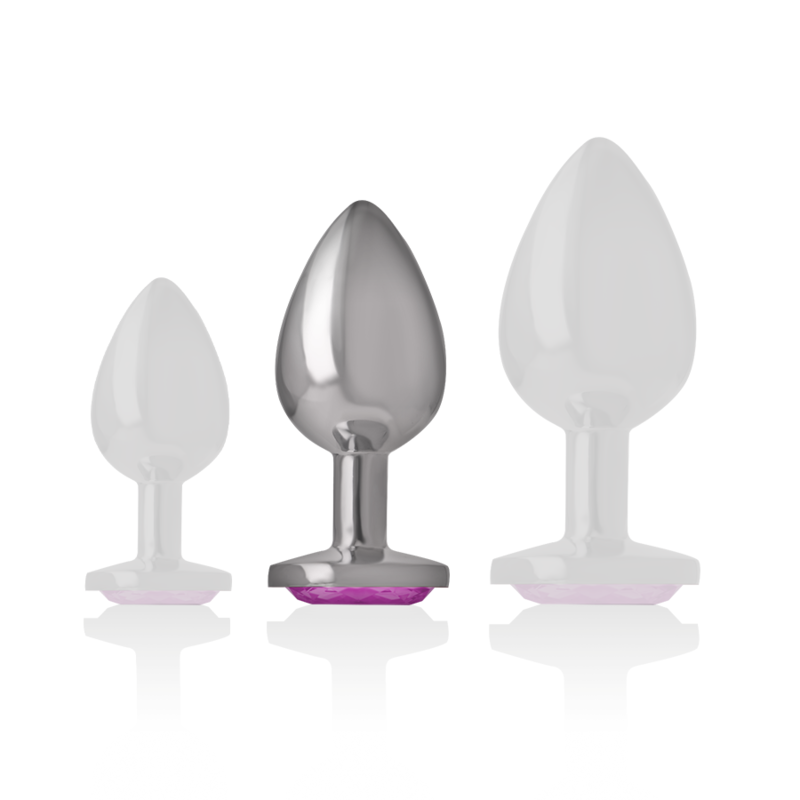 Comprar INTENSE Plug Anal Metal Con Cristal Rosa Talla M – Diseño Elegante Para Estimulación Sensible y Glamour-Noxtic