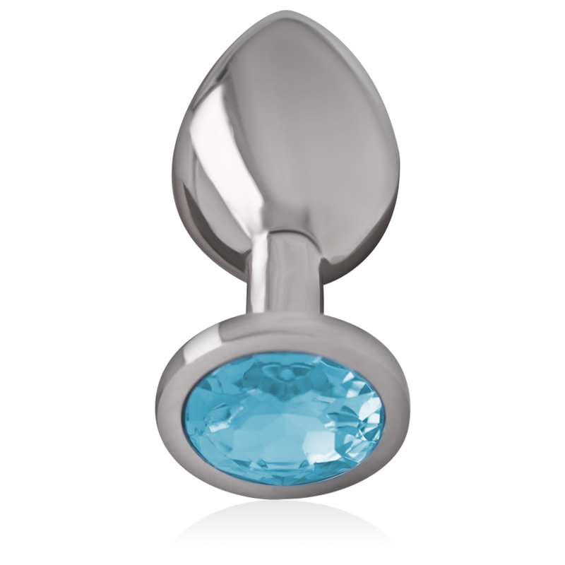 Comprar INTENSE Plug Anal Metal Aluminium Con Cristal Azul Talla L – Diseño Elegante Para Una Experiencia Única de Placer-Noxtic