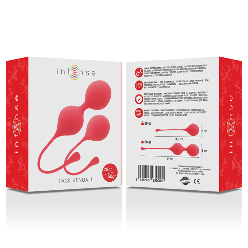 Comprar INTENSE Bolas Kegel Pack Kendall Rojo – Silicona Médica Hipoalergénica Para Entrenamiento Pélvico-Noxtic