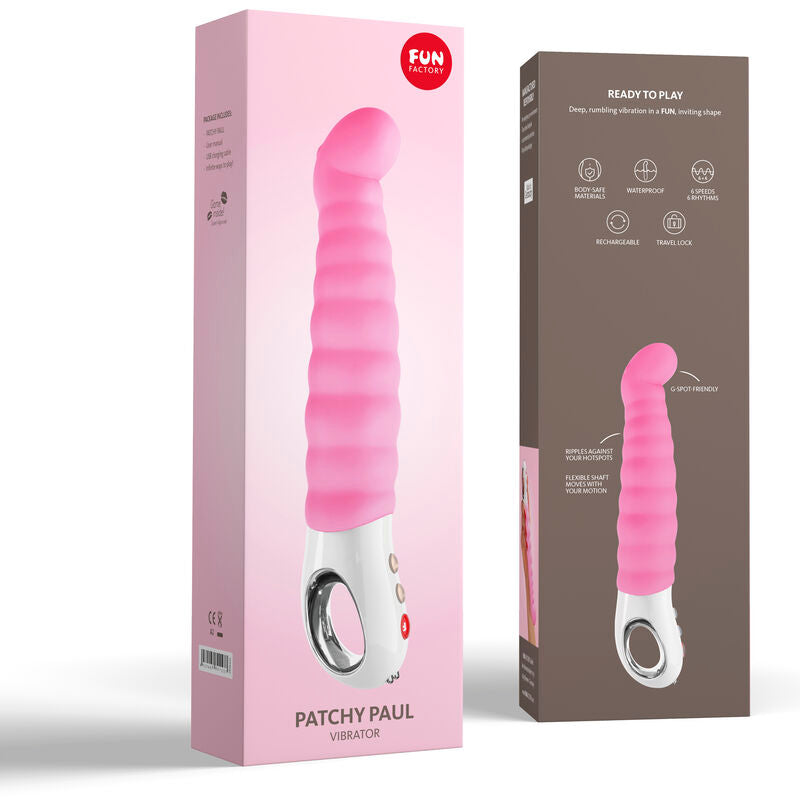 Comprar FUN FACTORY Patchy Paul G5 G-Spot Vibrador Candy Rose – Vibrador Recargable 100 Por Ciento Impermeable Con Diseño Elegante-Noxtic