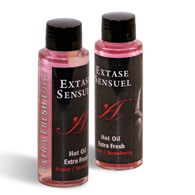 Comprar EXTASE SENSUAL Aceite Masaje Efecto Extra Fresh Fresa 100 ML – Aceite Nutritivo Con Efecto Frío-Calor Inmediato-Noxtic