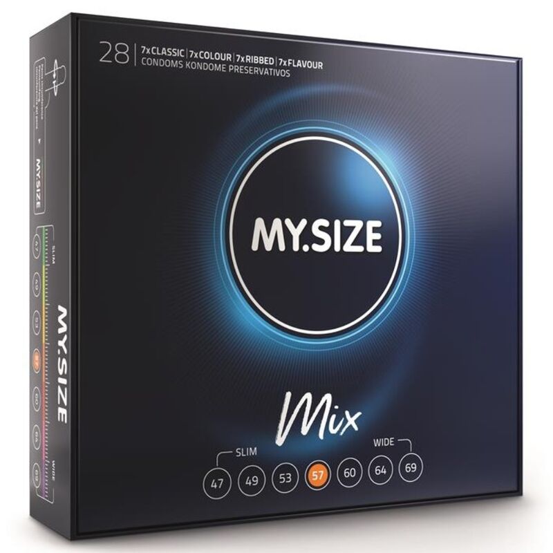 Comprar MY SIZE Mix Preservativos 57 Mm 28 Unidades – Comodidad y Confianza Para Una Experiencia Placentera-PRESERVATIVOS-Noxtic