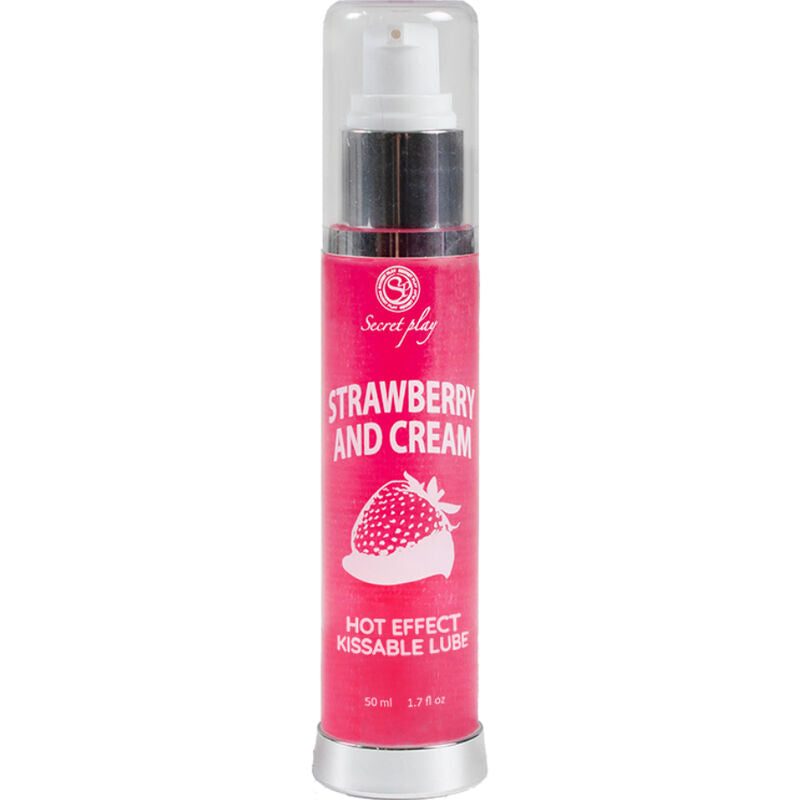 Comprar SECRETPLAY Lubricante 2 en 1 Efecto Calor Fresa y Nata 50 ml – Lubricante Sin Azúcar Con Aroma Agradable-Noxtic