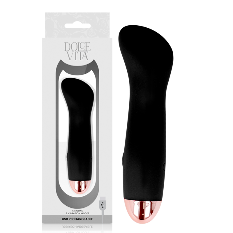 Comprar DOLCE VITA Vibrador Recargable One Negro – Diseño Elegante Con 7 Velocidades Para Placer Personalizado-Noxtic