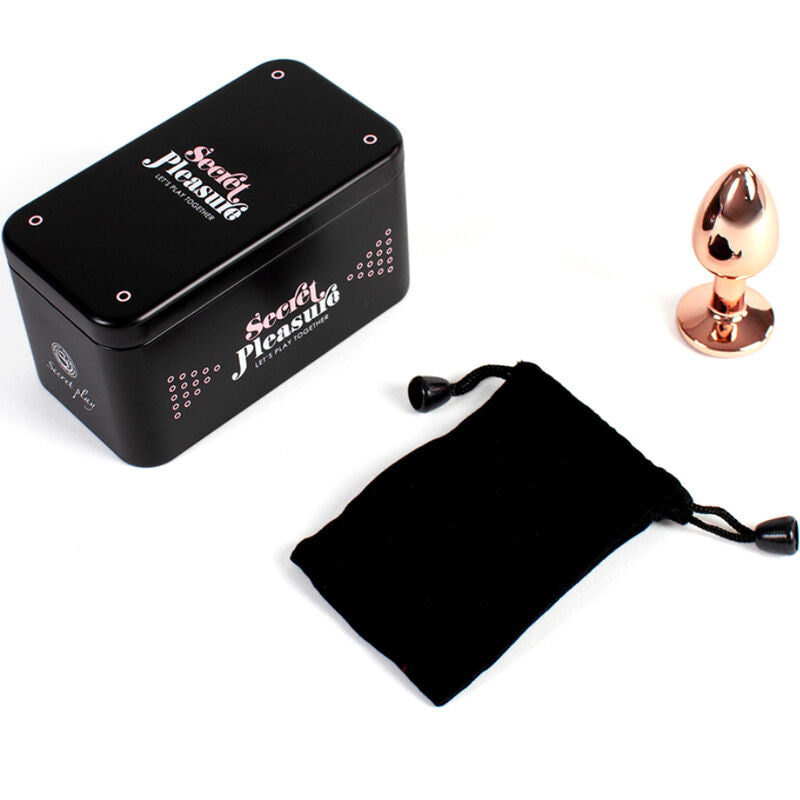 Comprar SECRETPLAY Metal Butt Plug Oro Rosa Talla S – Diseño Elegante Para Nueva Experiencia Sensorial-Noxtic