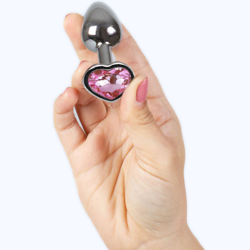 Comprar SECRETPLAY Metal Butt Plug Corazón Fucsia Talla S – Diseño Elegante Para Placer Intenso-Noxtic