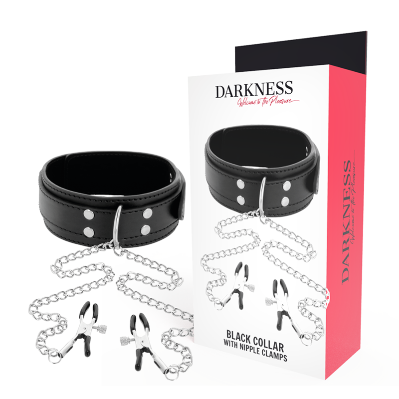 Comprar DARKNESS Collar Con Pinzas Para Pezones Negro – Diseño Elegante Para Estimulación Sensorial-Noxtic