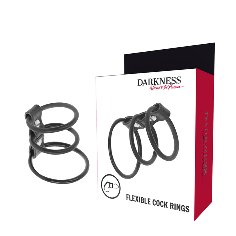 Comprar DARKNESS Set de 3 Anillas Flexibles – Juguete Erótico Para Mayor Placer y Comodidad-Noxtic