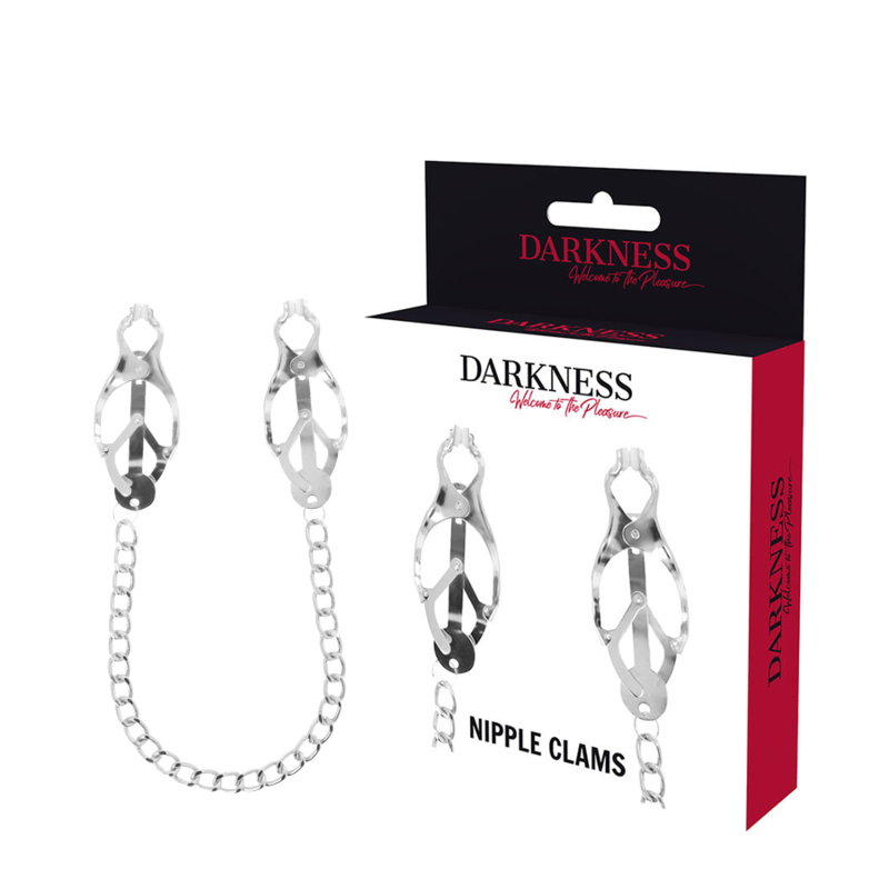 Comprar DARKNESS Abrazadera Pezones Metal Con Cadena – Diseño Elegante Para Estimulación Sensory Moderna-Noxtic