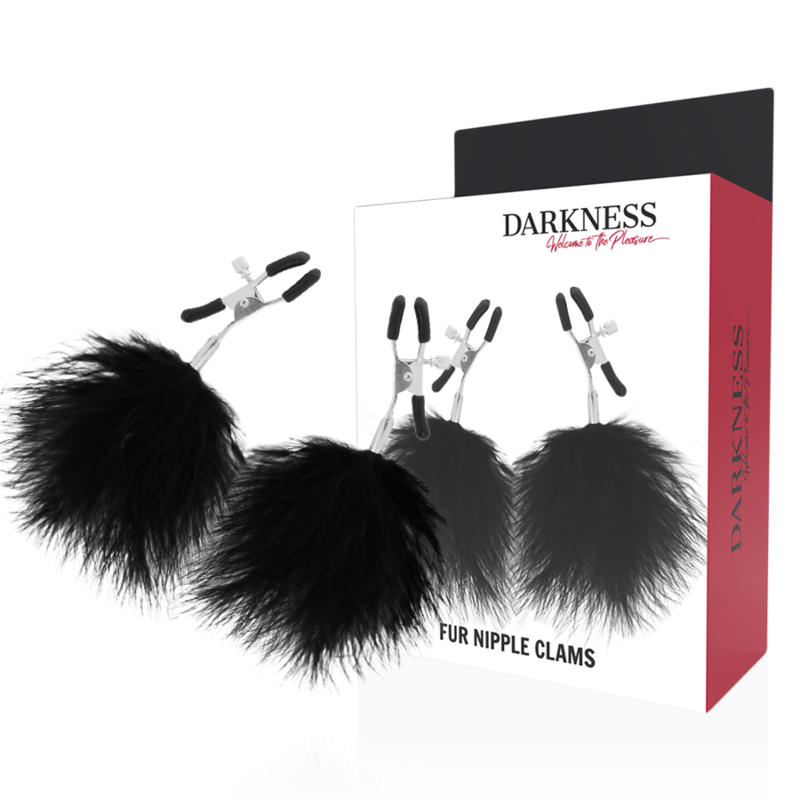 Comprar DARKNESS Pinzas Para Pezones Con Pompones – Estimulación Sensorial Ajustable Para Él Y Ella-Noxtic