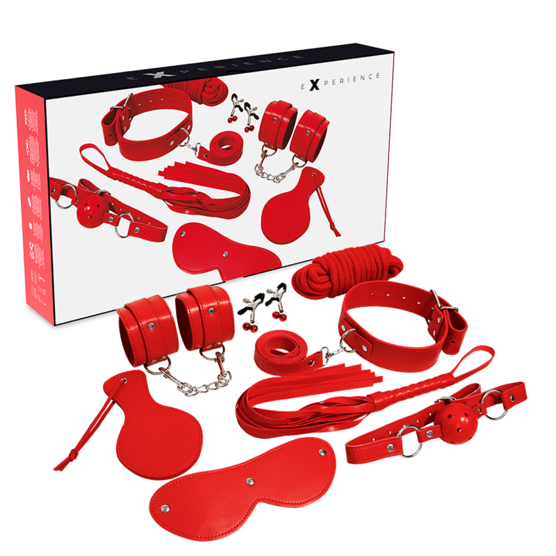 Comprar EXPERIENCE Kit Fetichista Rojo – Accesorios Para Explorar Nuevas Sensaciones-Noxtic