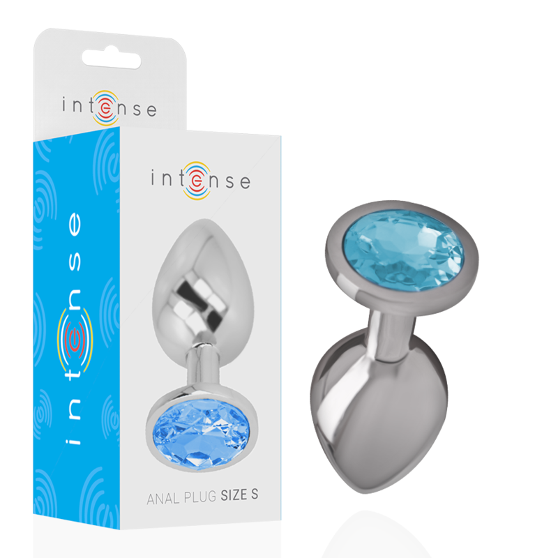 Comprar INTENSE Plug Anal Metal Con Cristal Azul Talla S – Diseño Elegante Para Estimulación Sensorial Única-Noxtic