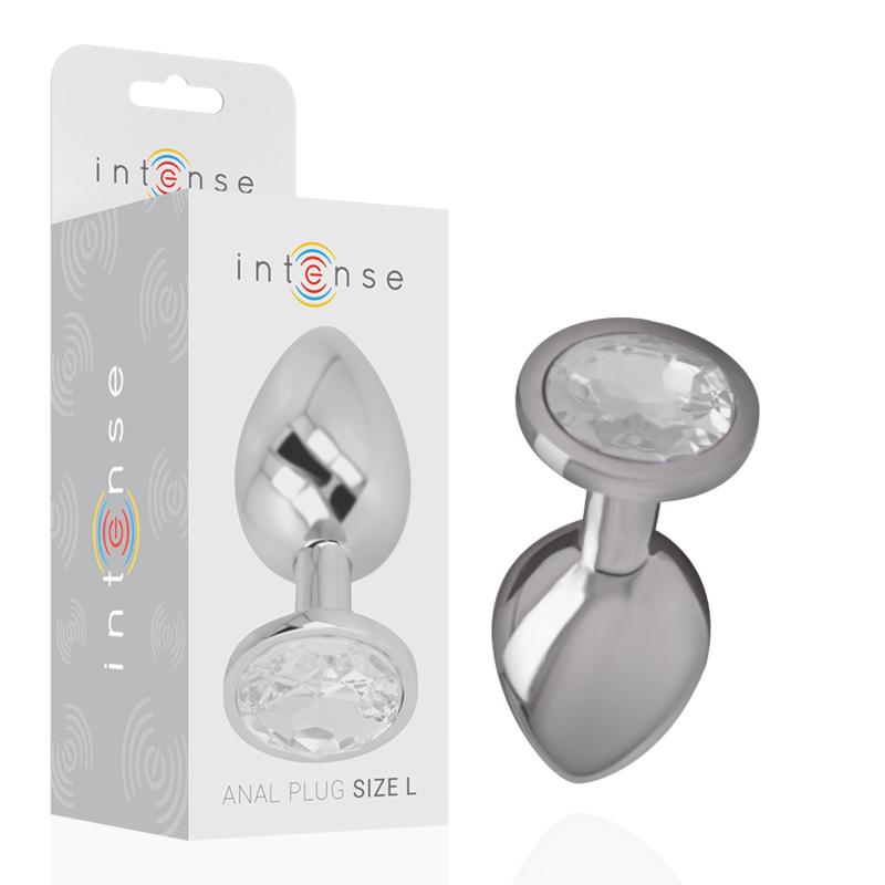 Comprar INTENSE Plug Anal Metal Aluminio Con Cristal Plata Talla L – Diseño Elegante Para Exploración Con Estilo-Noxtic