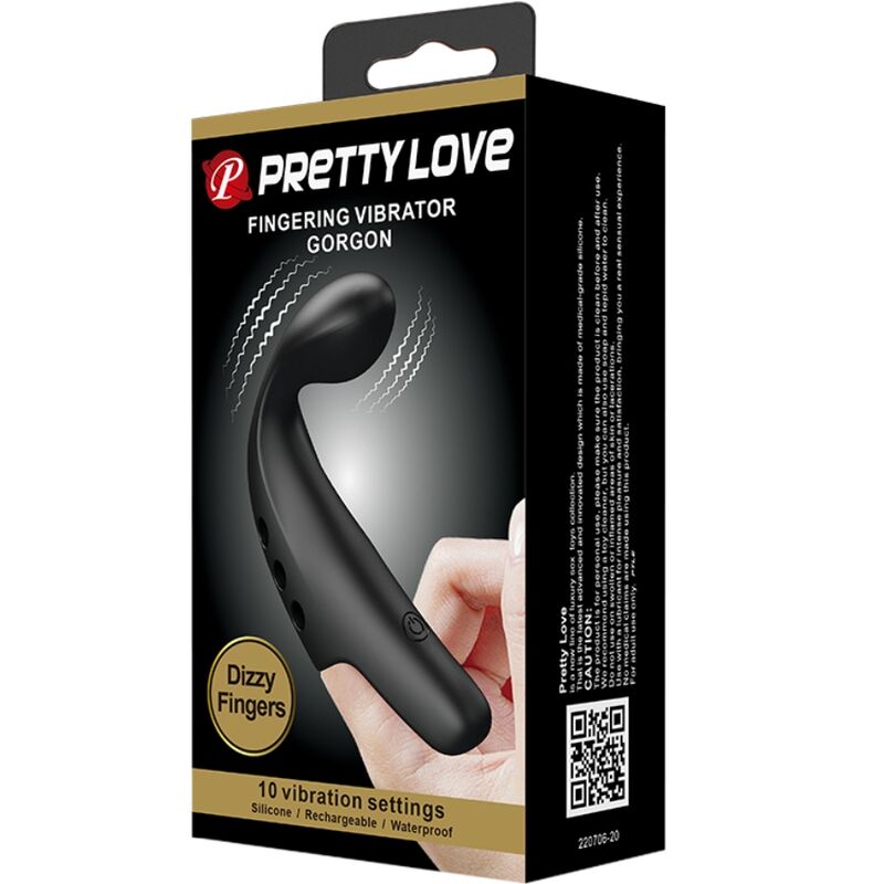 Comprar Pretty Love Dedal Vibrador Gorgon Negro – Vibrador Recargable Con Diseño Compacto Y Potente-Noxtic